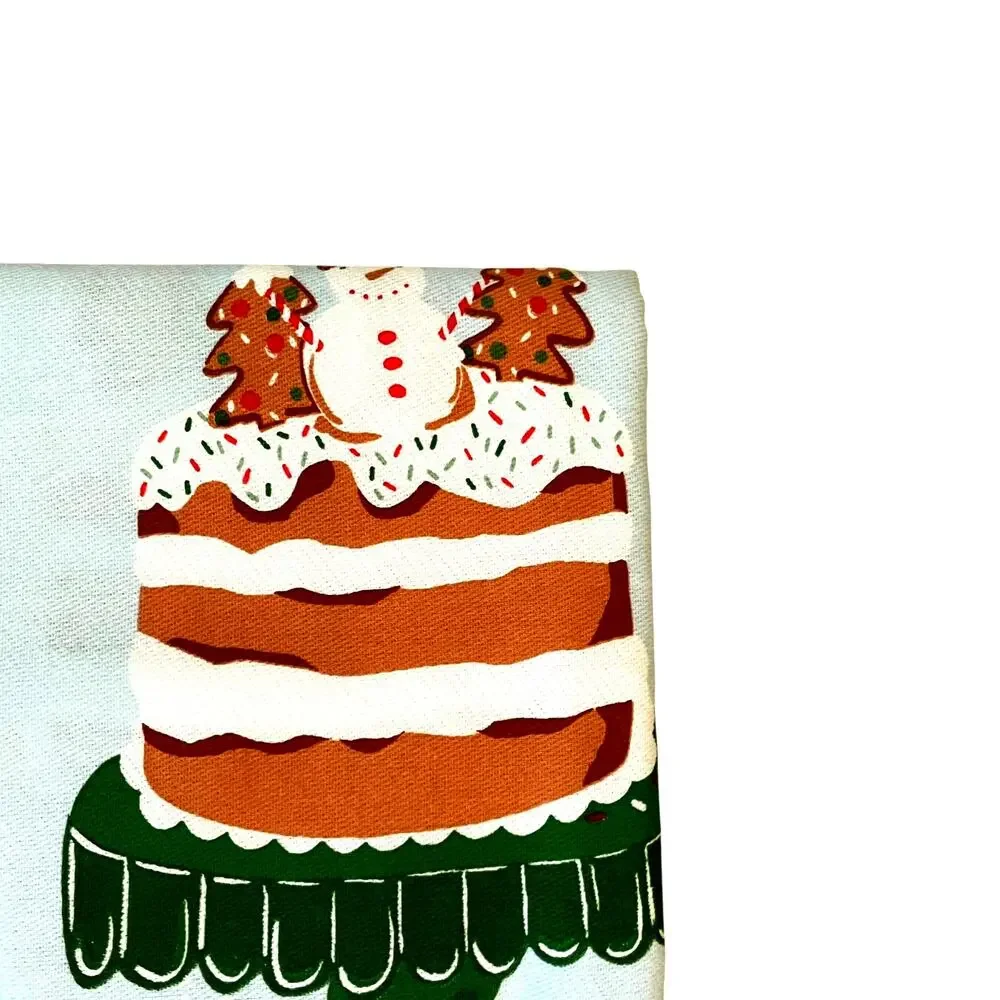 Cupcakes & Cashmere Christmas Shower Curtain Gingerbread Cake Candy Cane New